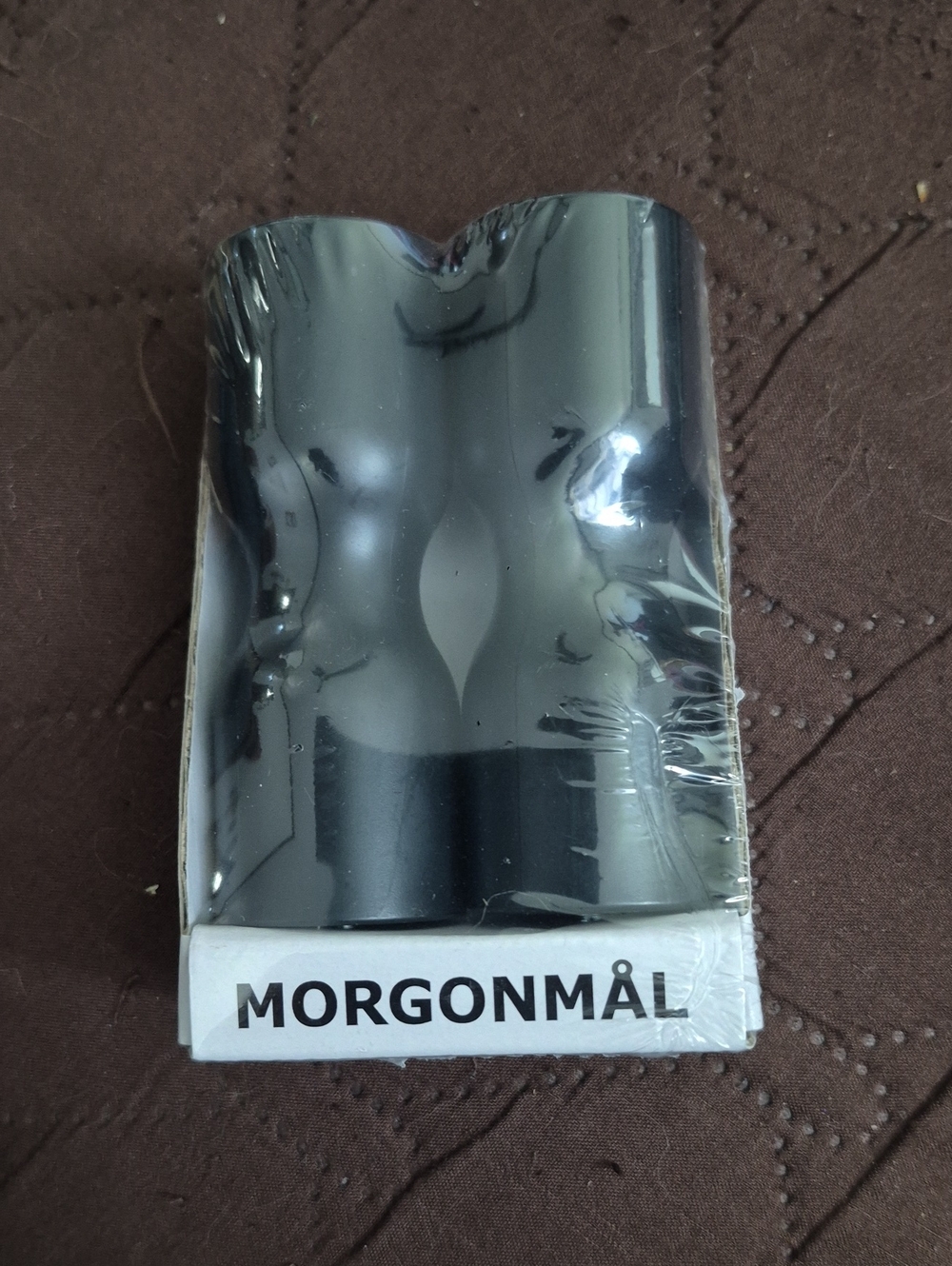 IKEA Morgonmal Classic Modern MCM Finials Curtain Rod Black 403.005.96 NEW!
